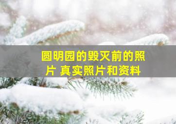 圆明园的毁灭前的照片 真实照片和资料